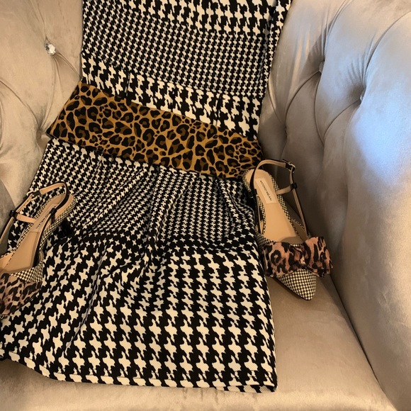 Antonio Melani style Galorie color hounds tooth, with a leopard bow. - Picture 13 of 13